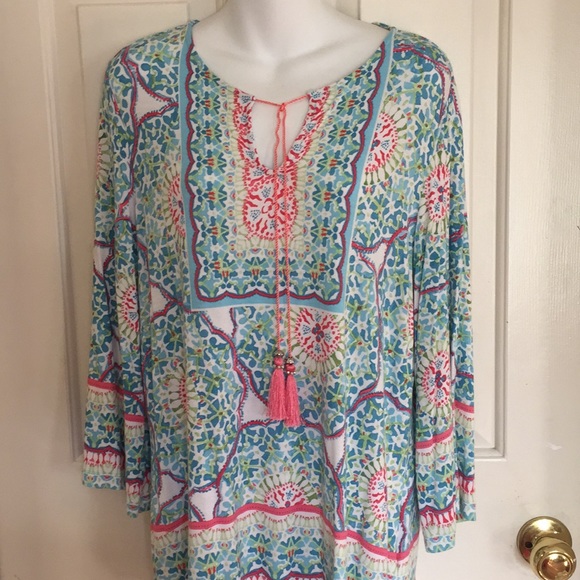 Ruby Rd. Colorful Tunic Top - Picture 1 of 6